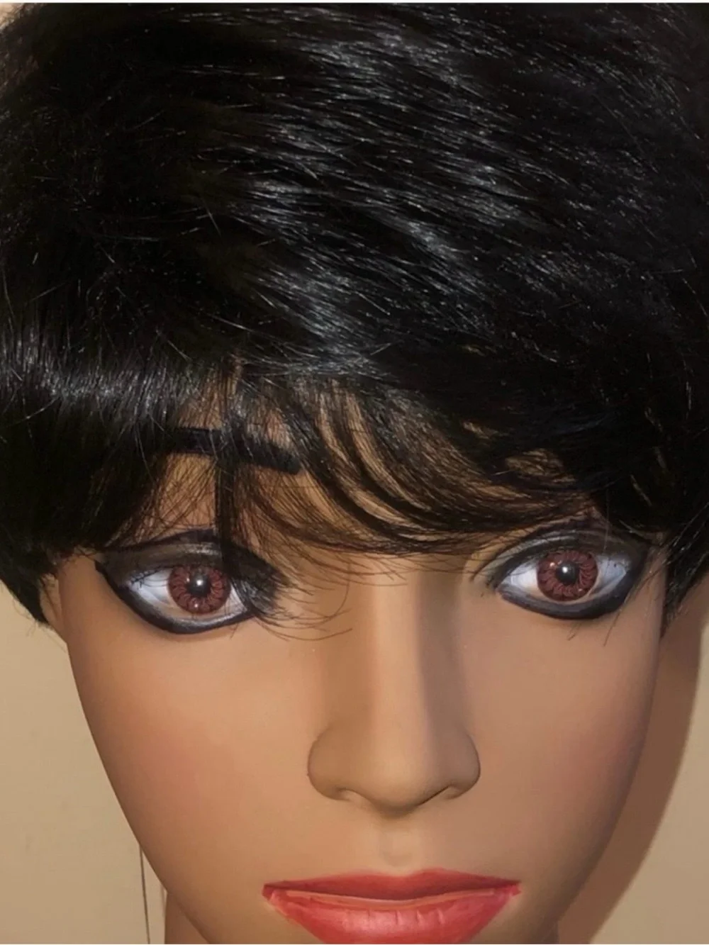 Black Short Synthetic Wig - Classic Pixie Style